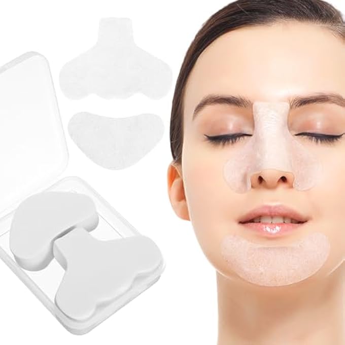 SHINEOFI 200PCS T-ZONE NOSE & CHIN CLEANSING PATCHES COTTON NOSE PORE STRIPS FOR BLACKHEAD REMOVAL DEEP CLEANSING PADS FOR FACE SKINCARE TREATMENT - Image 1